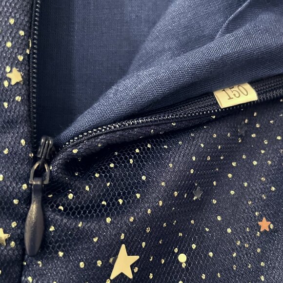 Girls Galaxy Sparkle Tulle Party Dress — Navy Pink Ombre Star Skirt — Size 11/12 - Picture 4 of 5